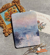 Custom Name Claude Monet Impression Sunrise Oil Painting iPad case, Free Personalization